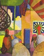 August Macke Im Basar painting